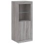 Aparador con luz LED 3 pzas madera de ingeniería gris Sonoma de , Aparadores - Ref: Foro24-3209119, Precio: 262,56 €, Descuen...