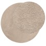 Alfombra de pelo corto suave lavable HUARTE arena Ø 80 cm de , Alfombras - Ref: Foro24-375065, Precio: 27,65 €, Descuento: %