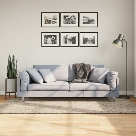 Alfombra pelo largo aspecto brillante ISTAN beige 100x200 cm de , Alfombras - Ref: Foro24-375651, Precio: 49,62 €, Descuento: %