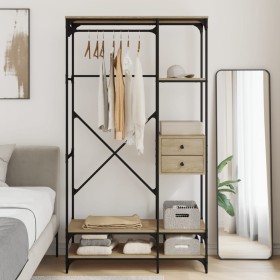 Armario cajones madera ingeniería roble Sonoma 100x40x180 cm de , Armarios roperos - Ref: Foro24-838949, Precio: 139,97 €, De...