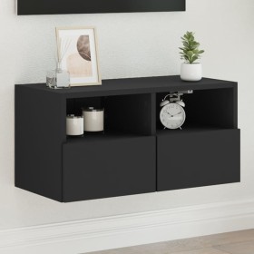 Mueble de TV de pared madera de ingeniería negro 60x30x30 cm de , Muebles TV - Ref: Foro24-836856, Precio: 44,73 €, Descuento: %