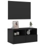 Mueble de TV de pared madera de ingeniería negro 60x30x30 cm de , Muebles TV - Ref: Foro24-836856, Precio: 44,73 €, Descuento: %