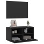 Mueble de TV de pared madera de ingeniería negro 60x30x30 cm de , Muebles TV - Ref: Foro24-836856, Precio: 44,73 €, Descuento: %