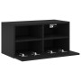 Mueble de TV de pared madera de ingeniería negro 60x30x30 cm de , Muebles TV - Ref: Foro24-836856, Precio: 44,73 €, Descuento: %