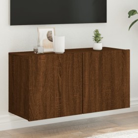 Mueble para TV de pared roble marrón 80x30x41 cm de , Muebles TV - Ref: Foro24-836964, Precio: 55,22 €, Descuento: %