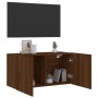 Mueble para TV de pared roble marrón 80x30x41 cm de , Muebles TV - Ref: Foro24-836964, Precio: 55,22 €, Descuento: %