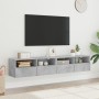 Muebles de pared para TV 2 uds madera gris hormigón 80x30x30 cm de , Muebles TV - Ref: Foro24-836875, Precio: 85,89 €, Descue...