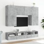 Muebles de pared para TV 2 uds madera gris hormigón 80x30x30 cm de , Muebles TV - Ref: Foro24-836875, Precio: 85,89 €, Descue...