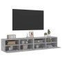 Muebles de pared para TV 2 uds madera gris hormigón 80x30x30 cm de , Muebles TV - Ref: Foro24-836875, Precio: 85,89 €, Descue...
