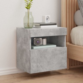 Muebles TV de pared luces LED 2 uds gris hormigón 40x30x40 cm de , Muebles TV - Ref: Foro24-837176, Precio: 62,22 €, Descuent...