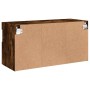 Mueble de TV de pared con luces LED roble ahumado 80x30x40 cm de , Muebles TV - Ref: Foro24-837205, Precio: 66,91 €, Descuent...