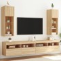 Muebles de TV con luces LED 2 uds roble Sonoma 30,5x30x90 cm de , Muebles TV - Ref: Foro24-837006, Precio: 114,18 €, Descuent...