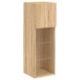 Muebles de TV con luces LED 2 uds roble Sonoma 30,5x30x90 cm de , Muebles TV - Ref: Foro24-837006, Precio: 114,18 €, Descuent...