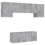 Muebles de TV de pared 6 pzas madera ingeniería gris hormigón de , Muebles TV - Ref: Foro24-3216442, Precio: 196,14 €, Descue...