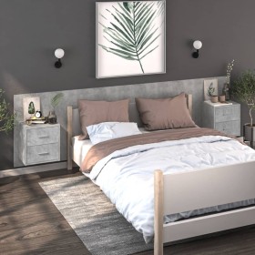 Mesitas de noche de pared 2 unidades color gris hormigón de , Mesitas de noche - Ref: Foro24-810998, Precio: 107,04 €, Descue...