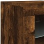 Aparador con luces LED roble ahumado 60,5x37x67 cm de , Aparadores - Ref: Foro24-836620, Precio: 88,08 €, Descuento: %