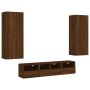 Muebles de TV de pared 5 pzas madera de ingeniería marrón roble de , Muebles TV - Ref: Foro24-3216545, Precio: 193,32 €, Desc...