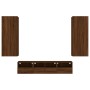 Muebles de TV de pared 5 pzas madera de ingeniería marrón roble de , Muebles TV - Ref: Foro24-3216545, Precio: 193,32 €, Desc...