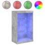 Aparador con luces LED gris hormigón 60,5x37x100 cm de , Aparadores - Ref: Foro24-836710, Precio: 64,77 €, Descuento: %