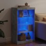 Aparador con luces LED gris hormigón 60,5x37x100 cm de , Aparadores - Ref: Foro24-836710, Precio: 64,77 €, Descuento: %