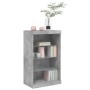 Aparador con luces LED gris hormigón 60,5x37x100 cm de , Aparadores - Ref: Foro24-836710, Precio: 64,77 €, Descuento: %