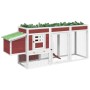 Gallinero madera maciza de pino moca 204x50x84 cm de , Jaulas y habitáculos para animales pequeños - Ref: Foro24-172238, Prec...