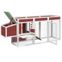 Gallinero madera maciza de pino moca 204x50x84 cm de , Jaulas y habitáculos para animales pequeños - Ref: Foro24-172238, Prec...
