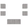 Muebles TV pared con LED 6 pzas madera ingeniería gris Sonoma de , Muebles TV - Ref: Foro24-3216816, Precio: 179,14 €, Descue...