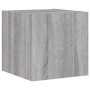 Muebles TV pared con LED 6 pzas madera ingeniería gris Sonoma de , Muebles TV - Ref: Foro24-3216816, Precio: 179,14 €, Descue...