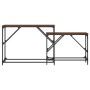 Mesas consola apilables 2 pzas madera ingeniería marrón roble de , Mesas auxiliares - Ref: Foro24-837806, Precio: 45,11 €, De...