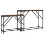 Mesas consola apilables 2 pzas madera ingeniería marrón roble de , Mesas auxiliares - Ref: Foro24-837806, Precio: 45,11 €, De...