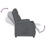 Sillón reclinable de cuero sintético gris antracita de , Sillones - Ref: Foro24-348416, Precio: 199,11 €, Descuento: %