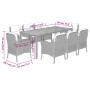 Set de comedor de jardín 9 pzas y cojines ratán sintético negro de , Conjuntos de jardín - Ref: Foro24-3211871, Precio: 992,6...