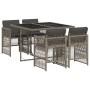 Set comedor de jardín 5 piezas con cojines ratán sintético gris de , Conjuntos de jardín - Ref: Foro24-3210896, Precio: 322,7...