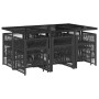 Set de comedor jardín 11 pzas con cojines ratán sintético negro de , Conjuntos de jardín - Ref: Foro24-3210966, Precio: 484,4...