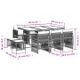 Set de comedor jardín 11 pzas con cojines ratán sintético negro de , Conjuntos de jardín - Ref: Foro24-3210966, Precio: 484,4...