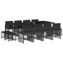 Set comedor de jardín con cojines 13 pzas ratán sintético negro de , Conjuntos de jardín - Ref: Foro24-3210979, Precio: 668,7...