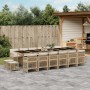 Set comedor de jardín 17 pzas con cojines ratán sintético beige de , Conjuntos de jardín - Ref: Foro24-3211006, Precio: 1,00 ...
