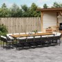 Set de muebles jardín 17 pzas con cojines ratán sintético negro de , Conjuntos de jardín - Ref: Foro24-3211611, Precio: 1,00 ...