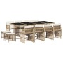 Set comedor de jardín con cojines 13 pzas ratán sintético beige de , Conjuntos de jardín - Ref: Foro24-3211702, Precio: 845,3...