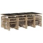 Set comedor de jardín con cojines 13 pzas ratán sintético beige de , Conjuntos de jardín - Ref: Foro24-3211702, Precio: 845,3...