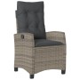Sillón reclinable de jardín con cojines ratán sintético gris de , Sillas de jardín - Ref: Foro24-365211, Precio: 149,85 €, De...