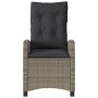 Sillón reclinable de jardín con cojines ratán sintético gris de , Sillas de jardín - Ref: Foro24-365211, Precio: 149,85 €, De...