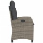 Sillón reclinable de jardín con cojines ratán sintético gris de , Sillas de jardín - Ref: Foro24-365211, Precio: 149,85 €, De...