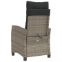 Sillón reclinable de jardín con cojines ratán sintético gris de , Sillas de jardín - Ref: Foro24-365211, Precio: 149,85 €, De...