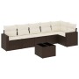 Juego de sofás de jardín 7 piezas con cojines ratán PE marrón de , Sofás modulares de exterior - Ref: Foro24-3251340, Precio:...
