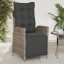 Sillones reclinables jardín con reposapiés 2 uds ratán PE gris de , Sillas de jardín - Ref: Foro24-365291, Precio: 253,72 €, ...