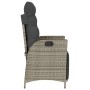 Sillones reclinables jardín con reposapiés 2 uds ratán PE gris de , Sillas de jardín - Ref: Foro24-365291, Precio: 253,72 €, ...