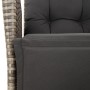 Sillones reclinables jardín con reposapiés 2 uds ratán PE gris de , Sillas de jardín - Ref: Foro24-365291, Precio: 253,72 €, ...