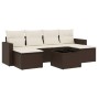 Juego de sofás de jardín 7 piezas con cojines ratán PE marrón de , Sofás modulares de exterior - Ref: Foro24-3251670, Precio:...
